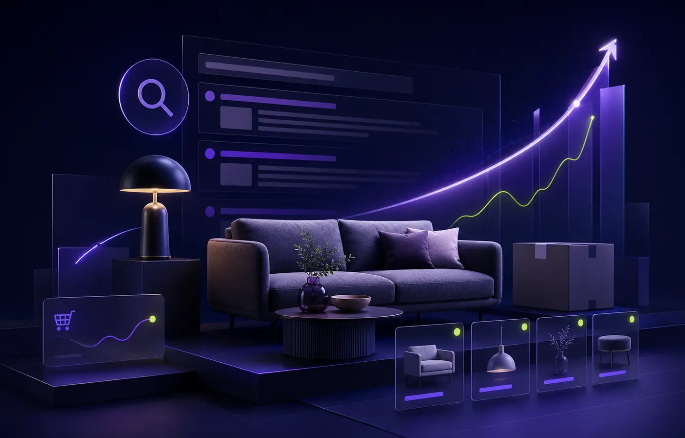 Візуалізація SEO-зростання інтернет-магазину товарів для дому